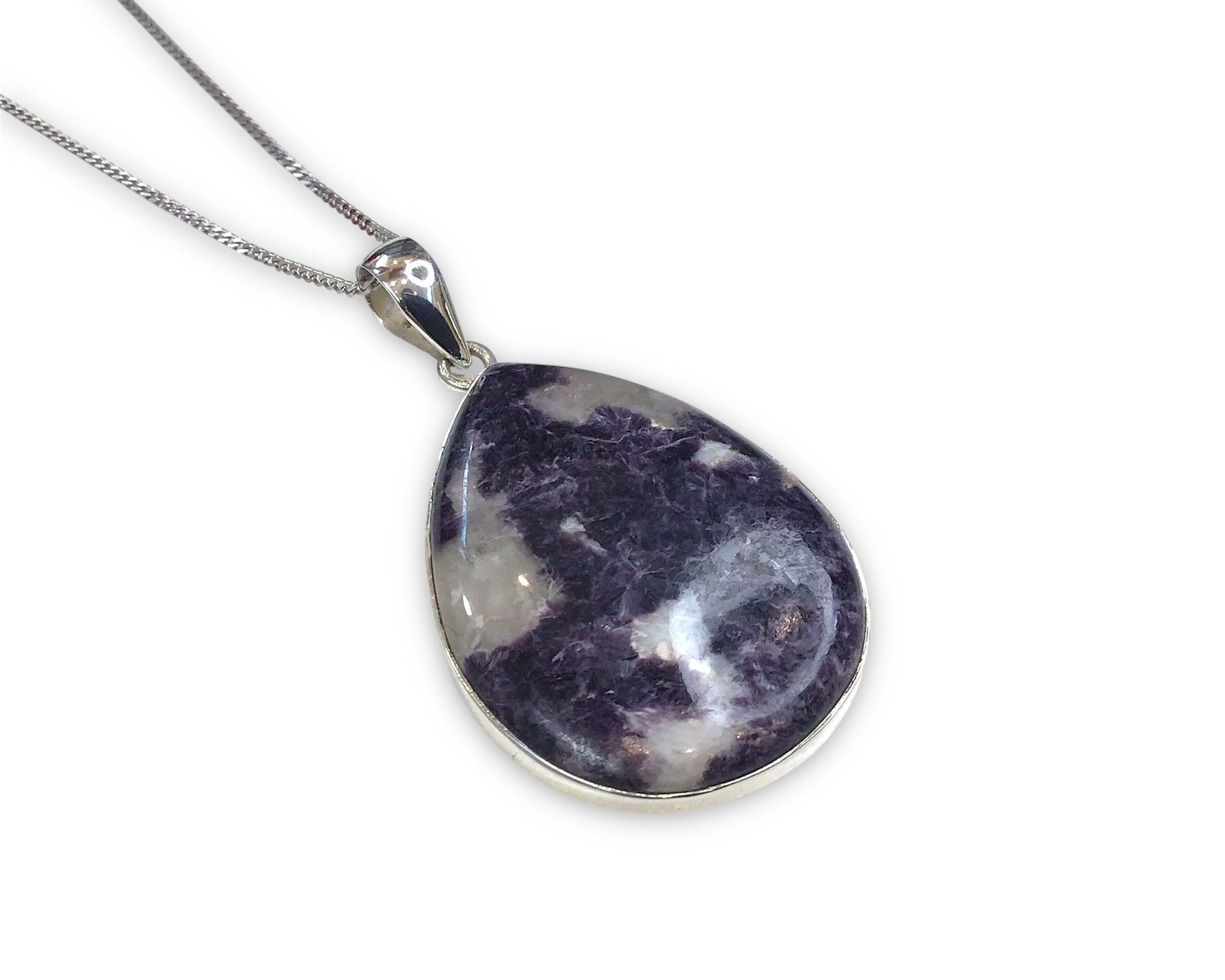 Teardrop Lepidolite Necklace