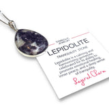 Teardrop Lepidolite Necklace