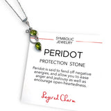 Double Teardrop Peridot Necklace