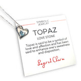 Gemstone Side Slider Heart Necklace
