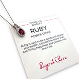 Semi-Precious CZ Slider Necklace
