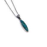 Long Oval Shaped Turquoise Necklace