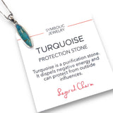 Long Oval Shaped Turquoise Necklace