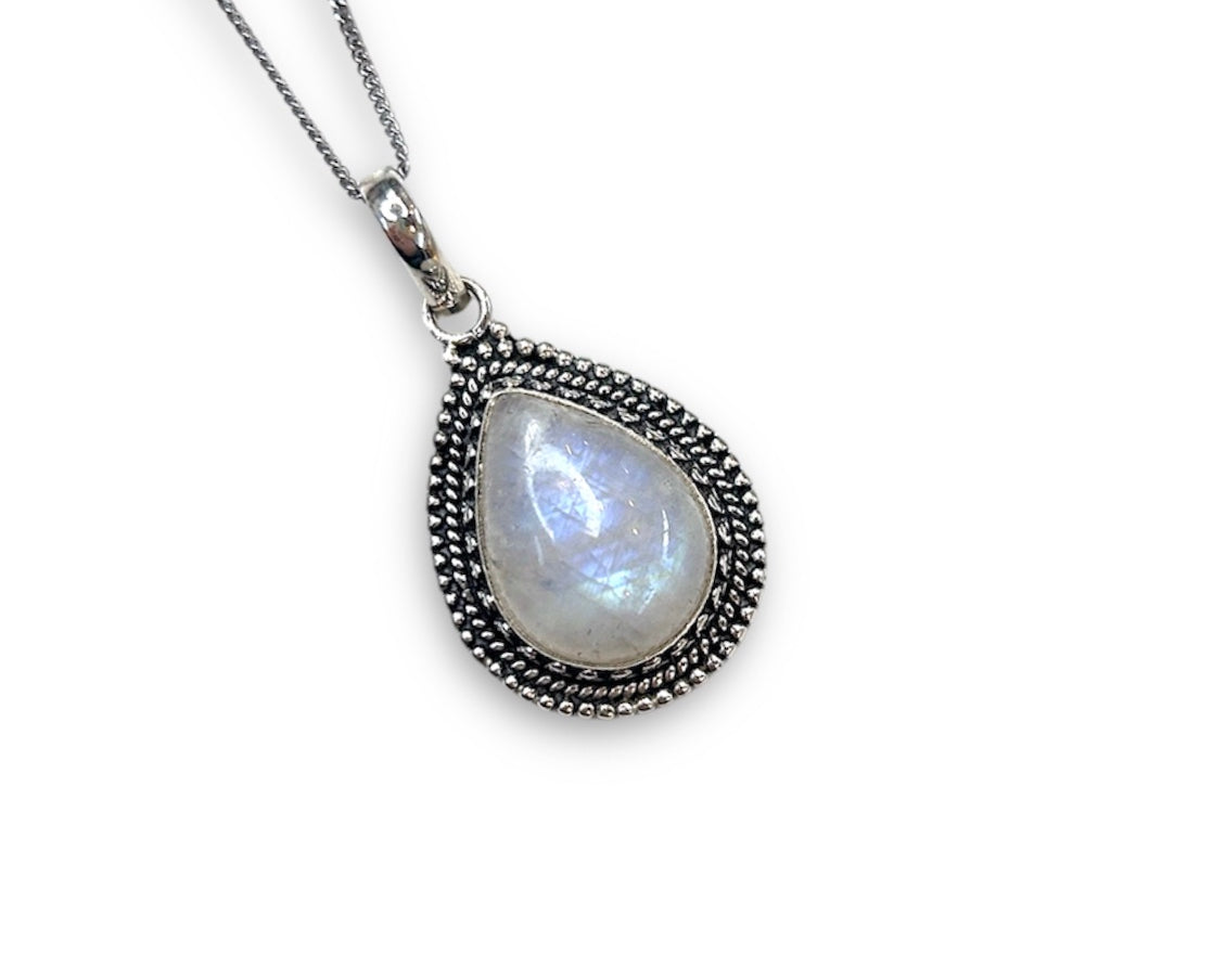 Bali Inspired Teardrop Stone Necklace