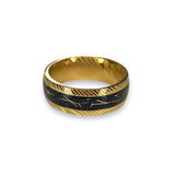 Steel Damascus-Pattern Galaxy Ring