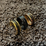 Steel Damascus-Pattern Galaxy Ring