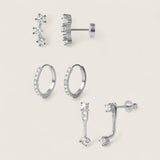 Radiant Trio – Gold CZ Earring Gift Set