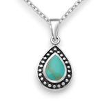 Teardrop Bali Turquoise Necklace