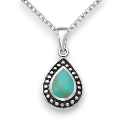 Teardrop Bali Turquoise Necklace