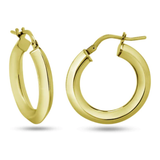 Gold Plated Silver Chiselled Hoops