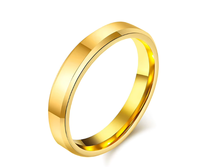 The Radiant Bevel – Polished Flat Tungsten Ring