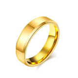 The Radiant Bevel – Polished Flat Tungsten Ring