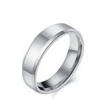 The Radiant Bevel – Polished Flat Tungsten Ring