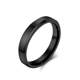 The Radiant Bevel – Polished Flat Tungsten Ring