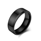 The Radiant Bevel – Polished Flat Tungsten Ring