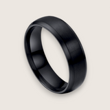 The Apex – 6 mm Brushed Beveled Steel Ring