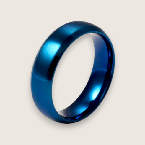 The Apex – 6 mm Brushed Beveled Steel Ring
