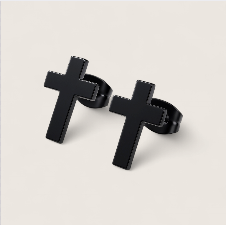 The Pillar – 11 mm Cross Stud Earrings