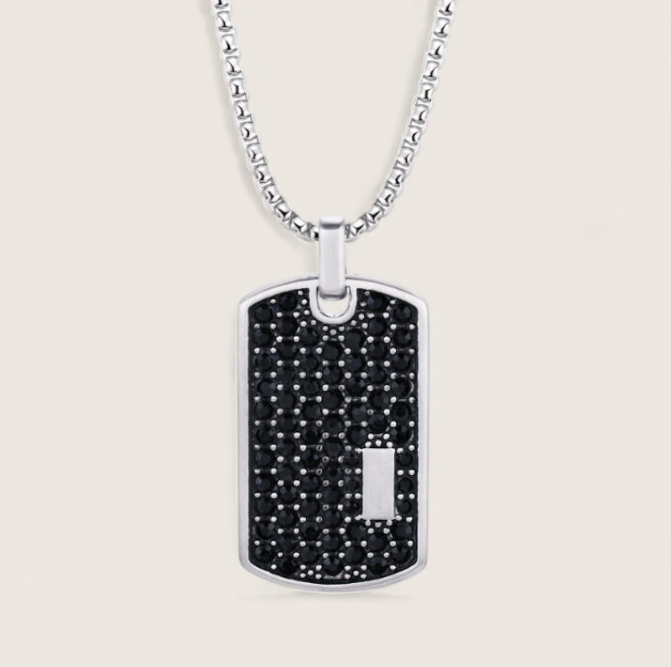 The Glacier Tag – Iced Dog Tag Necklace