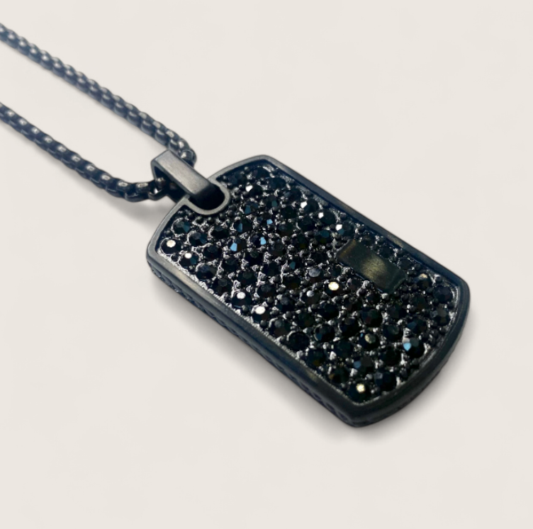 The Glacier Tag – Iced Dog Tag Necklace