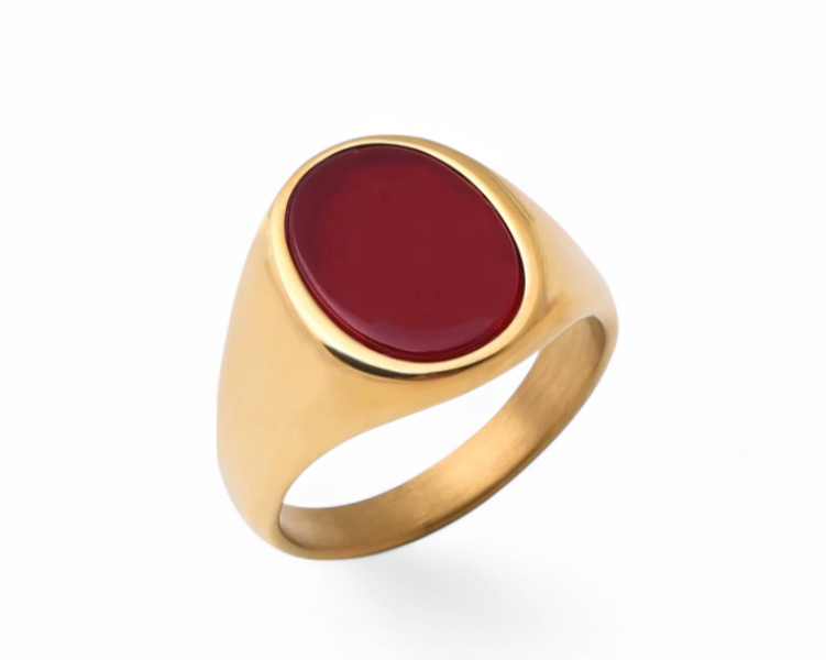 The Zenith – Oval Stone Signet Ring