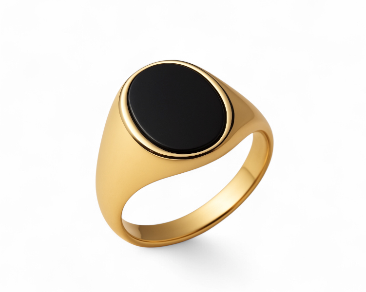 The Zenith – Oval Stone Signet Ring