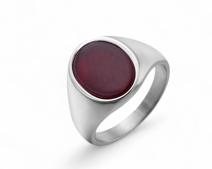 The Zenith – Oval Stone Signet Ring