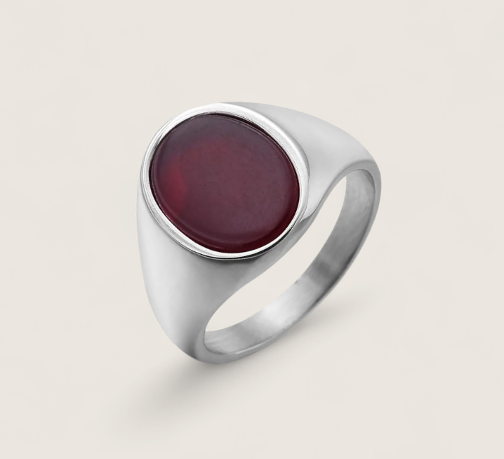 The Zenith – Oval Stone Signet Ring