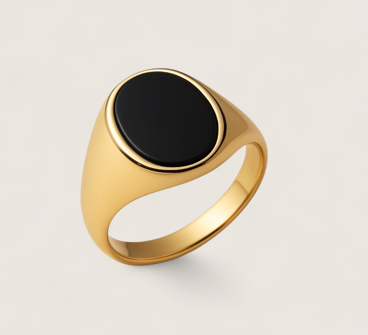 The Zenith – Oval Stone Signet Ring