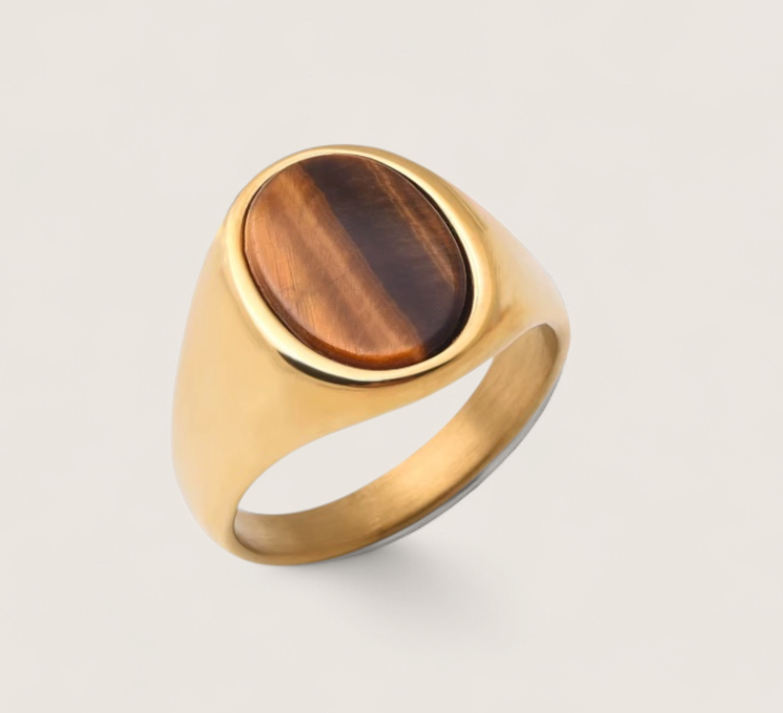 The Zenith – Oval Stone Signet Ring