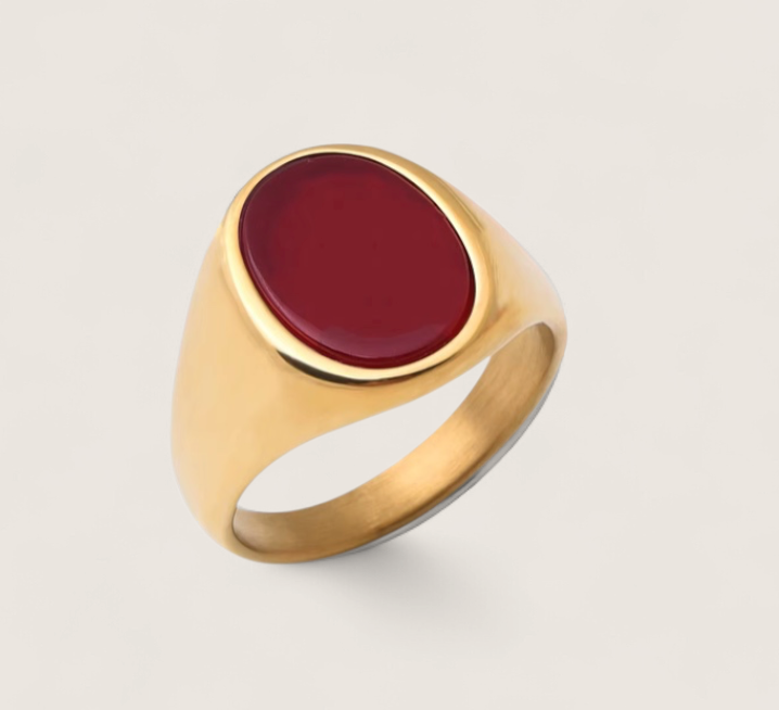 The Zenith – Oval Stone Signet Ring