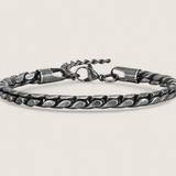 The Anvil Link – 4.6 mm Oxidized Steel Curb Bracelet
