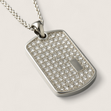 The Glacier Tag – Iced Dog Tag Necklace