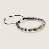 The Hematite Halo -  Slider Bracelet