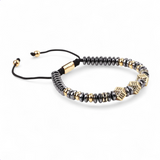 The Hematite Halo -  Slider Bracelet