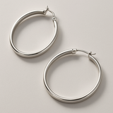 The Auric – 4 mm Steel  Flat Hoop Earrings