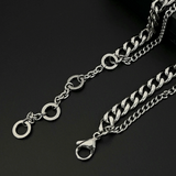 Cascade Duo – Polished Steel Layered Necklace