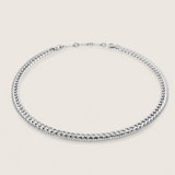 Cascade Duo – Polished Steel Layered Necklace