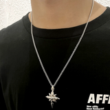 Starbreaker Necklace - Steel Edgy Star Necklace