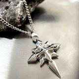 Starbreaker Necklace - Steel Edgy Star Necklace