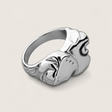 The Livewire – Polished Steel Statement Ring