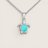 Seafoam Turtle Necklace