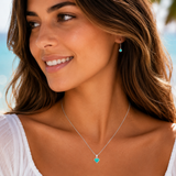 Seafoam Heart Necklace