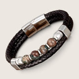 Pathfinder II Leather & Stone Bracelet