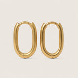 The Continuum – Oval Huggie Hoop Earrings