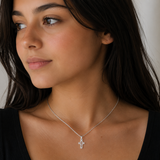 Small Outline Cross - Sterling Silver