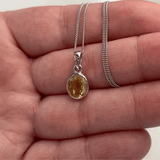 Bezel Citrine Necklace