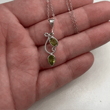 Double Teardrop Peridot Necklace