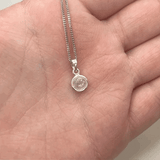 Round Moonstone Necklace 15mm