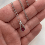 Semi-Precious CZ Slider Necklace